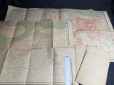 une vieille carte des États-Unis d'Amérique sur laquelle figurent d'autres vieilles cartes