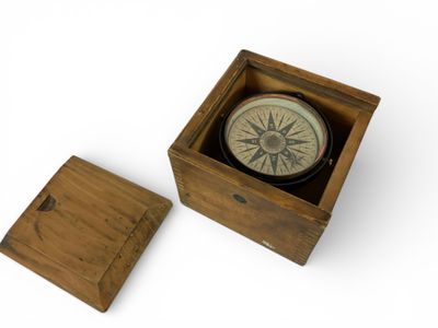 VISSIÈRE – LE HAVRE, début XXe siècle Compas dans sa boîte d…