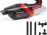 an image of a black and red corded blower and tools