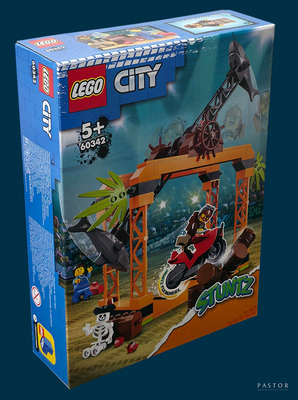 a box with a lego city set in it