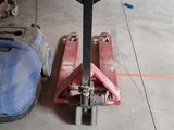 an image of a forklift in a garage
