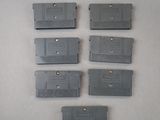 six nintendo game cartridges sitting on top of a table next to each other