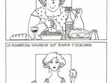 an image of a cartoon of a woman sitting at a table with a plate of food in front of her and another cartoon of a woman sitting at a table with