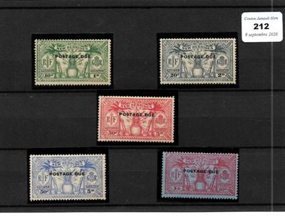 un ensemble de timbres présentant différents motifs sur un fond noir