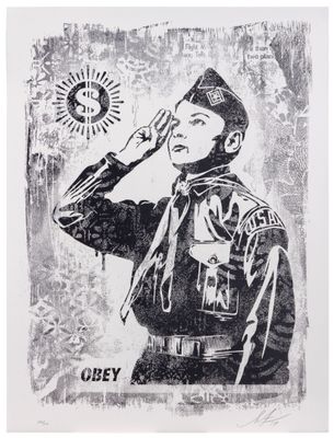 SHEPARD FAIREY DAMAGED LEARN TO OBEY, 2017 - Photo 1