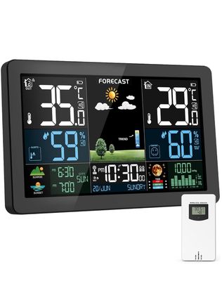 a close up of a clock on a wall with a remote control