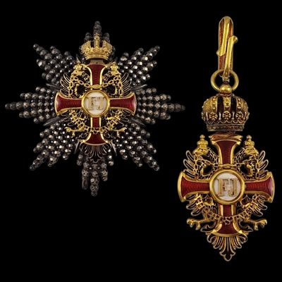 deux médailles de l'Ordre des Chevaliers de France et de l'Ordre des Chevaliers de France