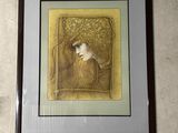 la photo d'une photo représentant une femme assise sur une chaise