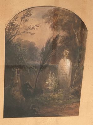 a picture of a painting on the wall of a building