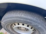 a close up of a tire on a truck