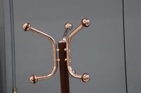 Porte manteau vintage en métal chromé, métal laqué marron et… (photo 2)