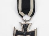 cross of the iron cross with black and white stripes on a black and white ribbon