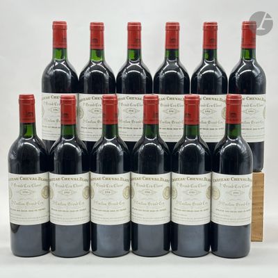 12 B CHÂTEAU CHEVAL BLANC (Caisse Bois d'origine) (4 B.G; 6 T.L.B.+ ;  - Photo 1