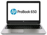 L'ordinateur portable HP ProBook 650 est ouvert sur un fond blanc