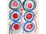 une image représentant un tableau composé de cercles aux couleurs rouge, blanc et bleu