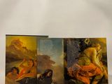 two books with pictures of a woman and a dog on them