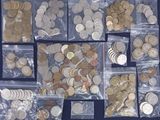 a lot of coins that are in the bag