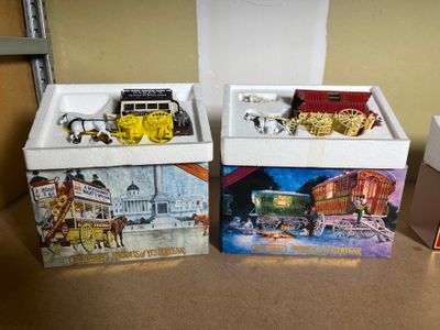 two boxes that are sitting on a table