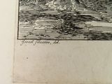 an image of a black and white drawing of a boat on a body of water