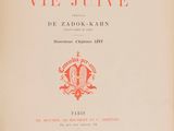 a book with red lettering on the cover of a book