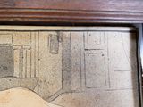 a picture of a drawing of a room with a fireplace