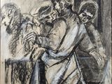 an image of a drawing of a group of people in a room