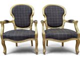 pair of louis xvi style armchairs