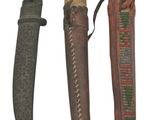 three different types of knifes are displayed on a white background