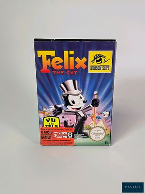 une image représentant une boîte de « Félix le chat » sur fond blanc