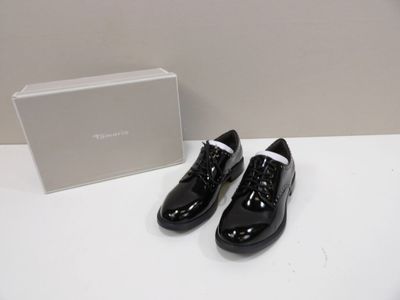 TAMARIS - Taille 39 - Chaussures derbies en cuir vernis noir…