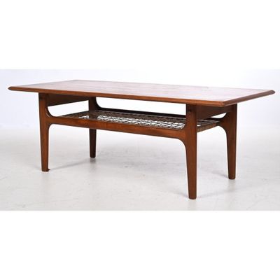 TABLE BASSE en teck de forme rectangulaire. - Photo 1