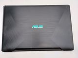 the back of a laptop with the asus logo on it