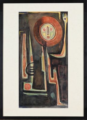 Andrée LE COULTRE (1917-1986) Personnage levant la main, 197…