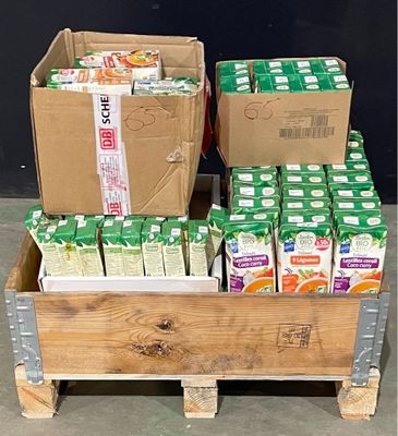 Demi-palette de divers veloutés et moulinés de légumes , en … - Photo 1