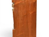 a small wooden cabinet with a drawer on the bottom