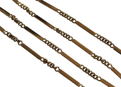 COLLIER en or 750/1000 à bâtons rompus, longueur : 52 cm, po… - Photo 1