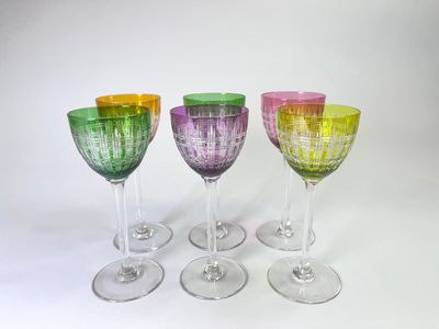 3 ANCIENS VERRES A Liqueur Forme Gondole En Cristal De Baccarat EUR 38