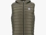 moncley men ' s hooded down vest in olive