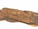 a piece of wood that has been cut in half