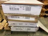 a stack of boxes sitting on top of a pallet in a warehouse