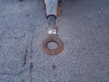 an image of a close up of a car ' s exhaust pipe
