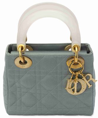 CHRISTIAN DIOR Mini Lady Dior Sac Mini Lady Dior en satin bl…