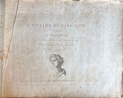 an old book with a drawing of a woman on it