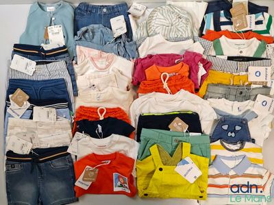 a lot of clothes that are sitting on a table