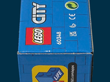 a blue box of legos sitting on a table