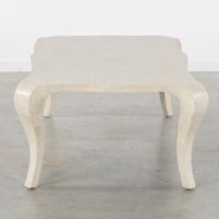 Table basse avec placage en travertin, vers 1970-1980. (photo 4)