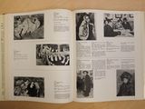 an open book with pictures of people on it
