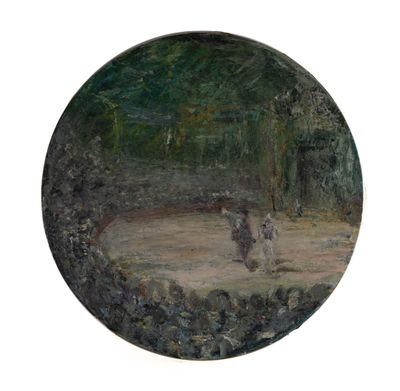 Hervé THIBAULT (né en 1944) Clown sur la piste de cirque, 19… - Photo 1