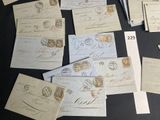 a lot of old envelopes on the table