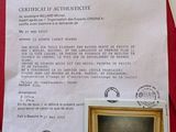 a piece of paper with a picture of a painting on it